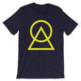 Yellow Circle Triangle Unisex T-Shirt Abyssinian Kiosk Harmonious Meeting Fashion Cotton Apparel Clothing Bella Canvas Original Art