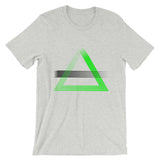 Green Triangles & Black Strikes Unisex T-Shirt Abyssinian Kiosk Fashion Cotton Apparel Clothing Bella Canvas Original Art