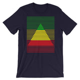 GYR Lined Pyramid Unisex T-Shirt Abyssinian Kiosk Green Yellow Red Ethiopian Flag Fashion  Cotton Apparel Clothing Bella Canvas Original Art