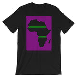 Africa Diagonal Lines Magenta Green Unisex T-Shirt Abyssinian Kiosk Fashion Cotton Apparel Clothing Bella Canvas Original Art