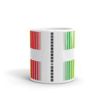 Green Yellow Red Broken Barcode Kaffa Mug