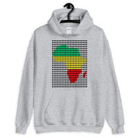 Black Squares GYR Africa Unisex Hoodie Abyssinian Kiosk Green Yellow Red Ethiopian Map African Fashion Cotton Apparel Clothing Gildan Original Art