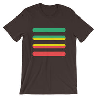 Green to Yellow to Red Bars Unisex T-Shirt Abyssinian Kiosk Ethiopia Fashion Cotton Apparel Clothing Bella Canvas Original Art