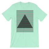 Black Lined Pyramid Unisex T-Shirt Abyssinian Kiosk Fashion Cotton Apparel Clothing Bella Canvas Original Art