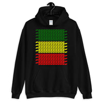 Slanted Green Yellow Red Unisex Hoodie Ethiopian Flag Abyssinian Kiosk Abyssinia Ethiopia Apparel Giland Clothing