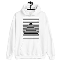 Black Lined Pyramid Unisex Hoodie Abyssinian Kiosk Fashion Cotton Apparel Clothing Gildan Original Art