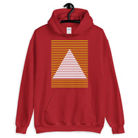 Yellow White Lined Pyramid Unisex Hoodie Abyssinian Kiosk Fashion Cotton Apparel Clothing Gildan Original Art