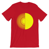 Yellow Half Star Half Circle Unisex T-Shirt Abyssinian Kiosk Fashion Cotton Apparel Clothing Bella Canvas Original Art