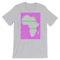 Africa Diagonal Lines Magenta Green Unisex T-Shirt Abyssinian Kiosk Fashion Cotton Apparel Clothing Bella Canvas Original Art