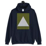 Yellow White Lined Pyramid Unisex Hoodie Abyssinian Kiosk Fashion Cotton Apparel Clothing Gildan Original Art