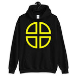 Between the Lines Cross Yellow Unisex Hoodie Abyssinian Kiosk Ethiopian Coptic Orthodox Tewahedo Christian Gildan Original Art Fashion Cotton Apparel Clothing