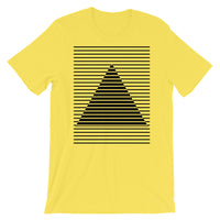 Black Lined Pyramid Unisex T-Shirt Abyssinian Kiosk Fashion Cotton Apparel Clothing Bella Canvas Original Art