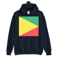 Green Yellow Red Triangle Square Unisex Hoodie Abyssinian Kiosk Ethiopian Fashion Cotton Apparel Clothing Gildan Original Art