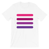 4 Pink to Purple Bars Unisex T-Shirt Abyssinian Kiosk Lines Fashion Cotton Apparel Clothing Bella Canvas Original Art