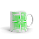 Green Mirrored Corners Kaffa Mug