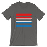 Red White Blue Bars Unisex T-Shirt Abyssinian Kiosk America Fashion Cotton Apparel Clothing Bella Canvas Original Art