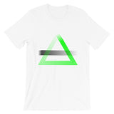 Green Triangles & Black Strikes Unisex T-Shirt Abyssinian Kiosk Fashion Cotton Apparel Clothing Bella Canvas Original Art