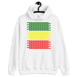 Slanted Green Yellow Red Unisex Hoodie Ethiopian Flag Abyssinian Kiosk Abyssinia Ethiopia Apparel Giland Clothing