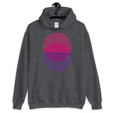 Pink to Purple Lined Circles Unisex Hoodie Abyssinian Kiosk Joining Circles Fashion Cotton Apparel Clothing Gildan Original Art