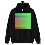 Purple to Red Streaks Green Background Unisex Hoodie Abyssinian Kiosk Fashion Cotton Apparel Clothing Gildan Original Art