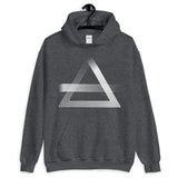 White Triangles & Strikes Unisex Hoodie Abyssinian Kiosk Fashion Cotton Apparel Clothing Gildan Original Art