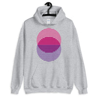 Pink to Purple Lined Circles Unisex Hoodie Abyssinian Kiosk Joining Circles Fashion Cotton Apparel Clothing Gildan Original Art