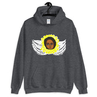 Yellow White Angel Unisex Hoodie Traditional Ethiopian with Feathers and Wings Abyssinian Kiosk Ethiopian Gildan Original Art Fashion Cotton Apparel Clothing