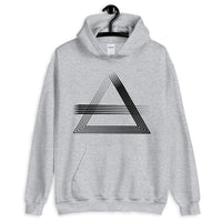 Black Triangles & Strikes Unisex Hoodie Abyssinian Kiosk Fashion Cotton Apparel Clothing Gildan Original Art