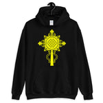 Plain Yellow #10 Cross Unisex Hoodie Abyssinian Kiosk Ethiopian Coptic Orthodox Tewahedo Christian Gildan Original Art Fashion Cotton Apparel Clothing