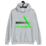 Green Triangles & Black Strikes Unisex Hoodie Abyssinian Kiosk Fashion Cotton Apparel Clothing Gildan Original Art