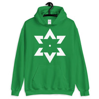 White Star of David Tips Unisex Hoodie Ends Ethiopian Falasha Abyssinian Kiosk Fashion Cotton Apparel Clothing Gildan Original Art