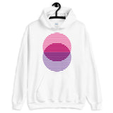 Pink to Purple Lined Circles Unisex Hoodie Abyssinian Kiosk Joining Circles Fashion Cotton Apparel Clothing Gildan Original Art