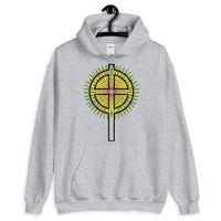 Star Cross Black Unisex Hoodie Abyssinian Kiosk Hollow Circle Top Cross Ethiopian Coptic Orthodox Tewahedo Christian Gildan Original Art Fashion Cotton Apparel Clothing