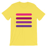 4 Pink to Purple Bars Unisex T-Shirt Abyssinian Kiosk Lines Fashion Cotton Apparel Clothing Bella Canvas Original Art