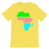 Africa Green Magenta Dots Cyan Unisex T-Shirt Abyssinian Kiosk Fashion Cotton Apparel Clothing Bella Canvas Original Art